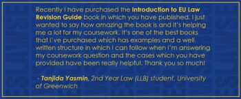 Reader testimonial EU Law